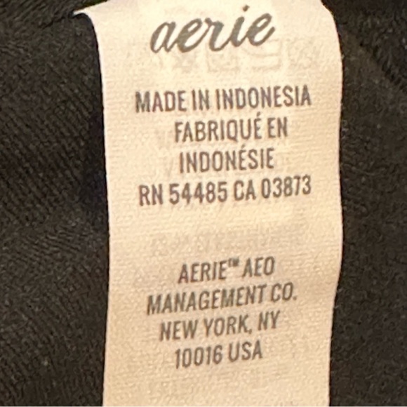 Aerie Black Polka Dot Scoop Neck Swim Top Women’s Size XXS - Picture 4 of 7